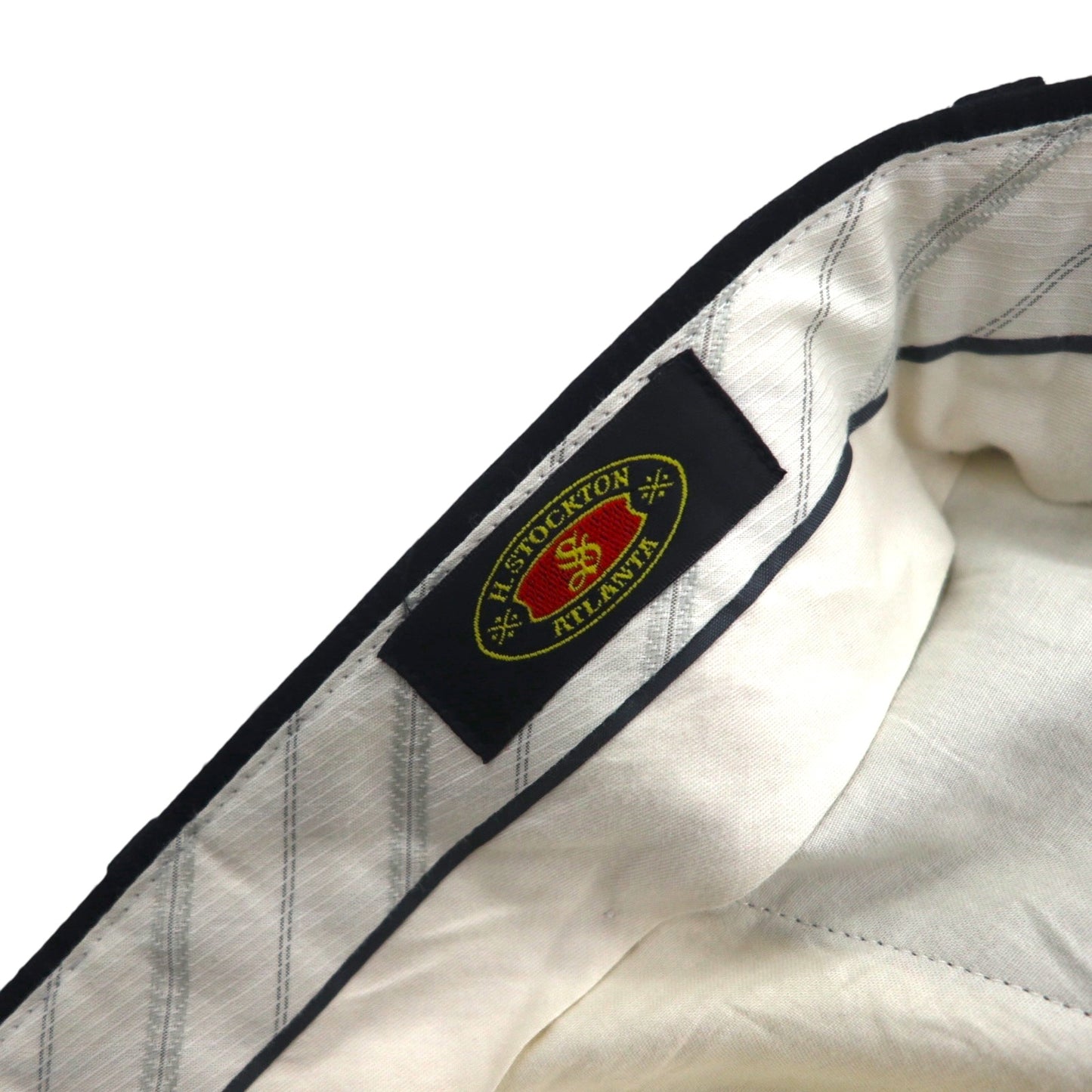 Vintage Pleats Wide Slacks 2タック ワイド スラックス パンツ L チェック カシミヤ混 プリーツ H.STOCKTONATLANTA カナダ製