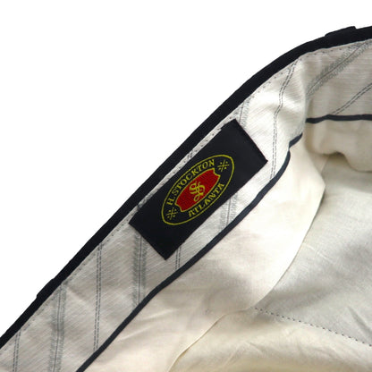 Vintage Pleats Wide Slacks 2タック ワイド スラックス パンツ L チェック カシミヤ混 プリーツ H.STOCKTONATLANTA カナダ製