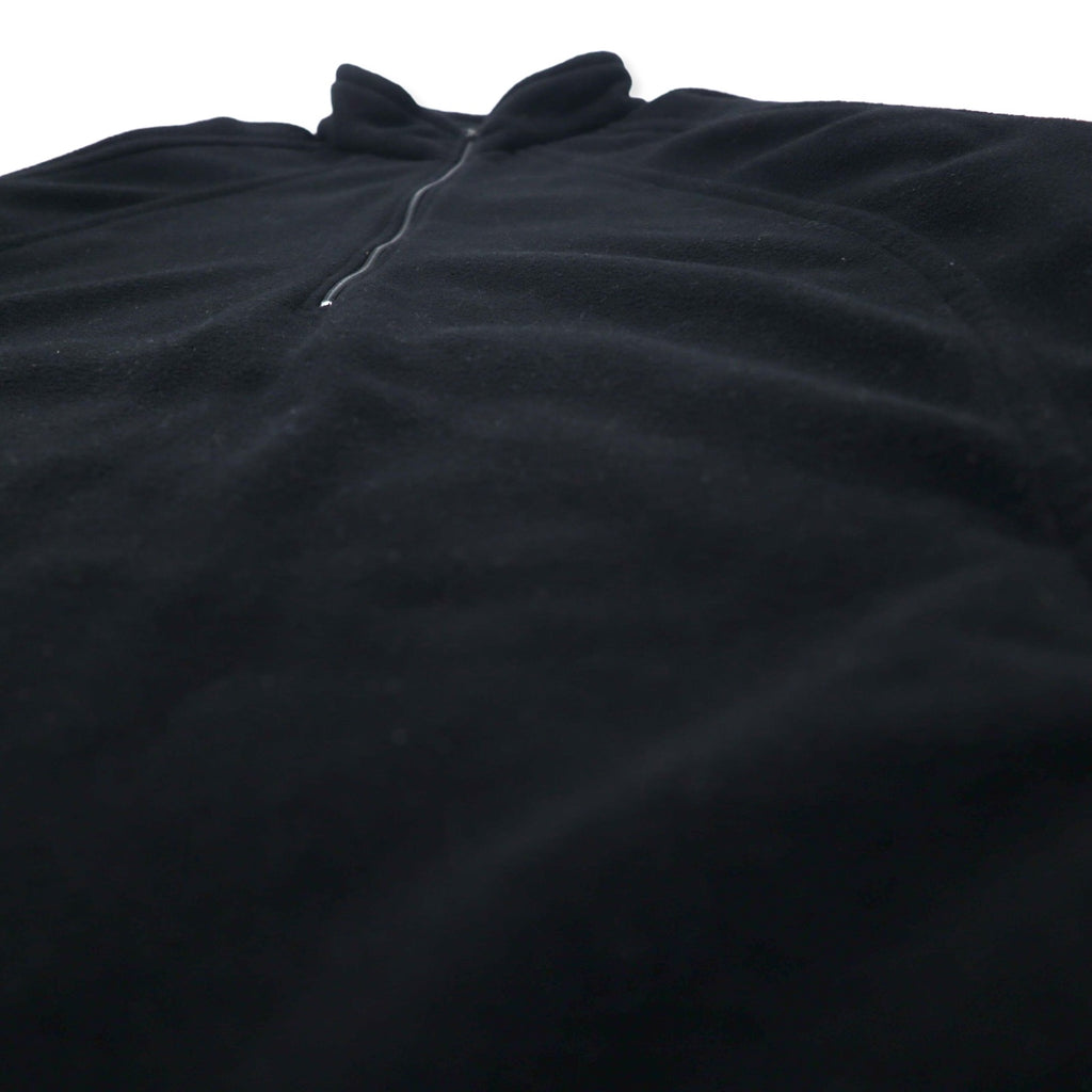 HARLEY DAVIDSON Half-Zip Fleece Jacket L Black Polyester Back Logo