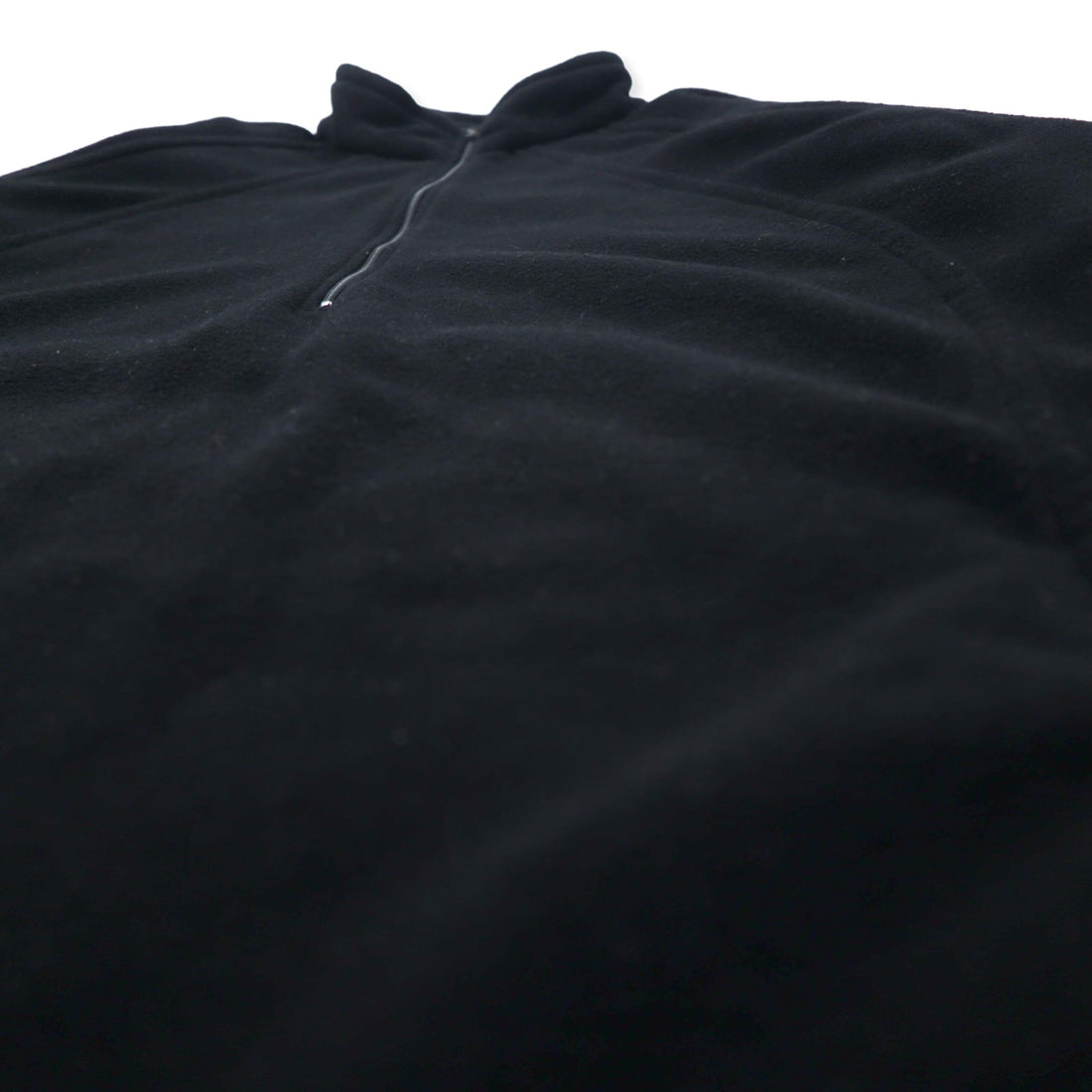 HARLEY DAVIDSON Half-Zip Fleece Jacket L Black Polyester Back Logo