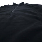 HARLEY DAVIDSON Half-Zip Fleece Jacket L Black Polyester Back Logo