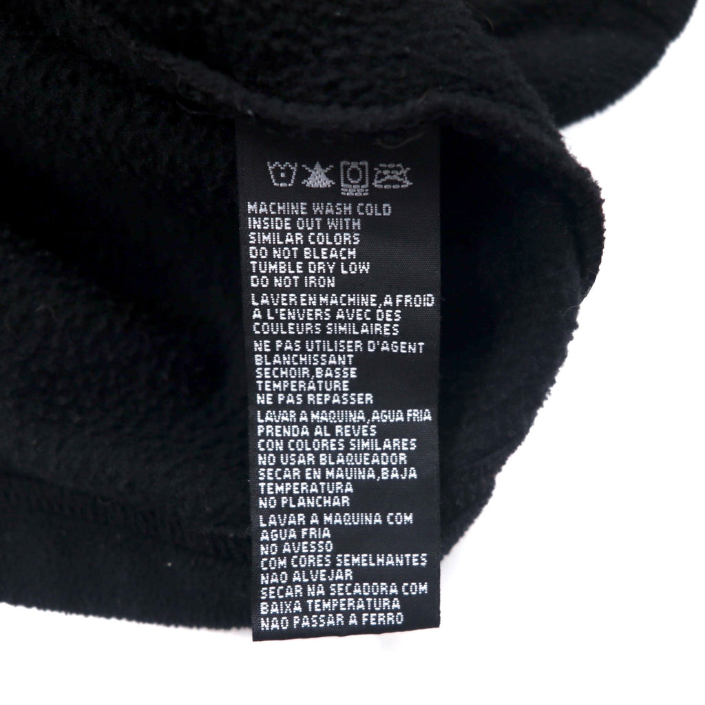 HARLEY DAVIDSON Half-Zip Fleece Jacket L Black Polyester Back Logo