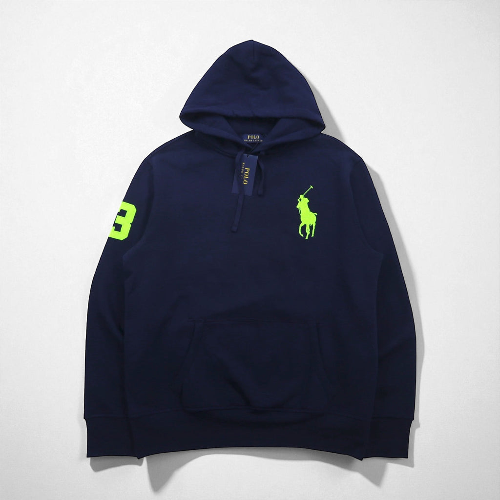 Polo Ralph Lauren Big Pony Pullover Hoodie, Size L, Navy, Kangaroo Pocket, Unused