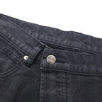 Vivienne Westwood MAN Denim Sarouel Pants, Size M, Black Jeans, Striped Cotton