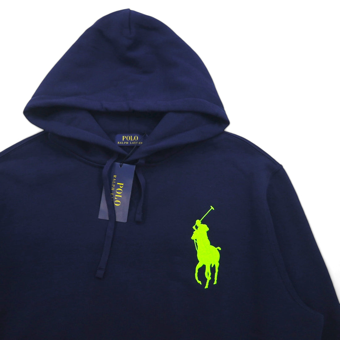 Polo Ralph Lauren Big Pony Pullover Hoodie, Size L, Navy, Kangaroo Pocket, Unused