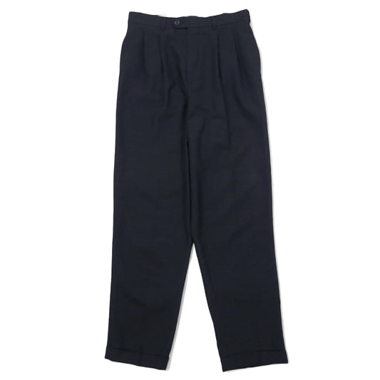 日本然リトテ-古着オンライン-USA製 90年代 GEOFFREY BEENE タック スラックスパンツ 30 グレー ポリエステル-USA Made 90's GEOFFREY BEENE Tuck Slacks Pants 30 Gray Polyester