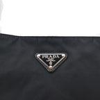 PRADA Crossbody Shoulder Bag in Black Nylon with Triangle Logo Plaque, Made in Italy