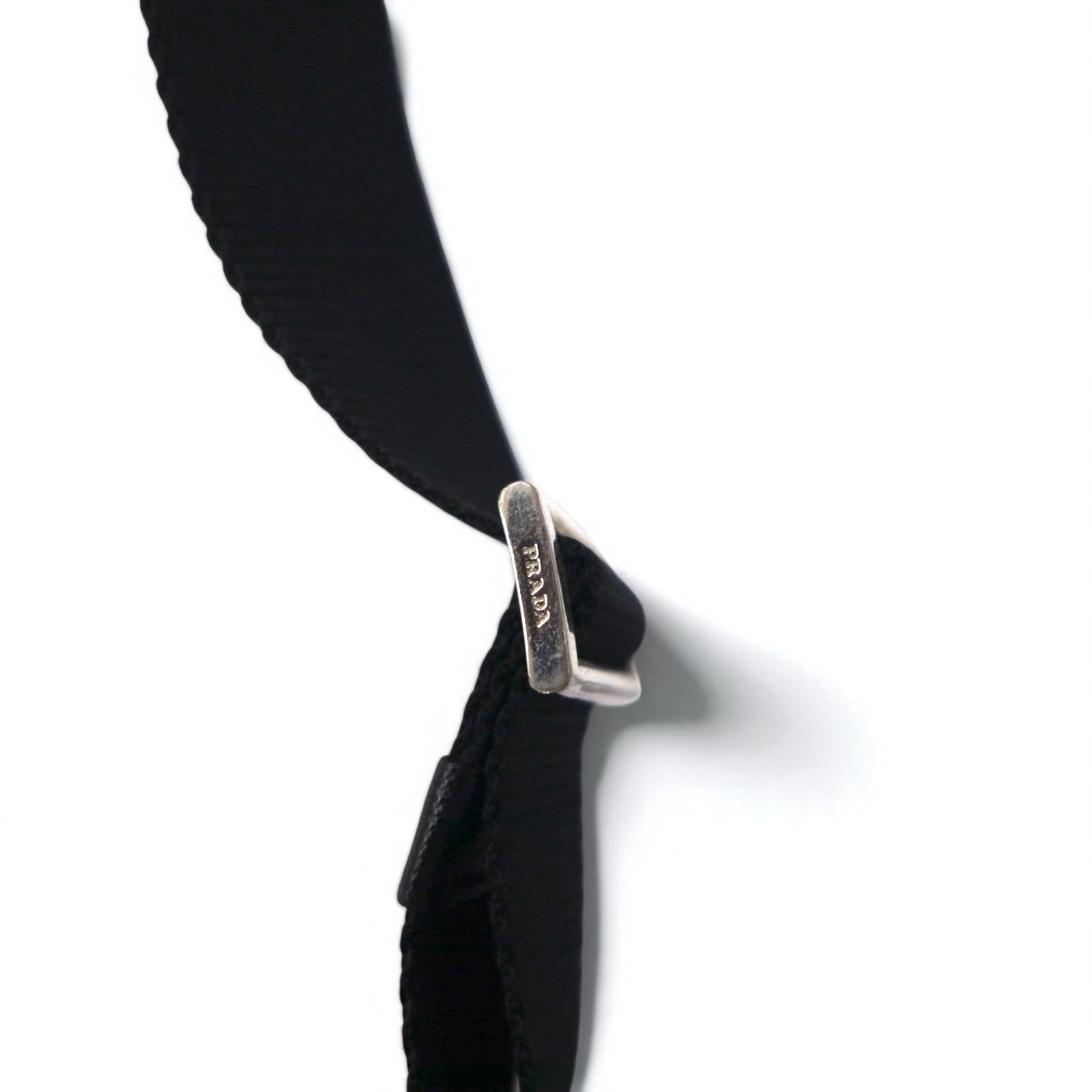 PRADA Crossbody Shoulder Bag in Black Nylon with Triangle Logo Plaque, Made in Italy