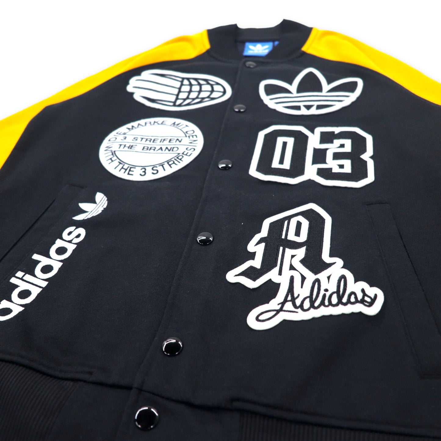 Adidas Originals Varsity Jacket Track Jacket S Black Yellow