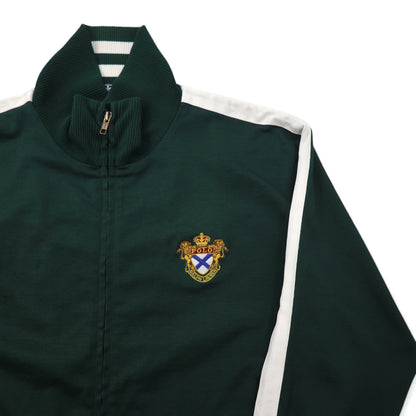 Polo by Ralph Lauren 90s Track Jacket, Size L, Green, Embroidered Emblem Logo