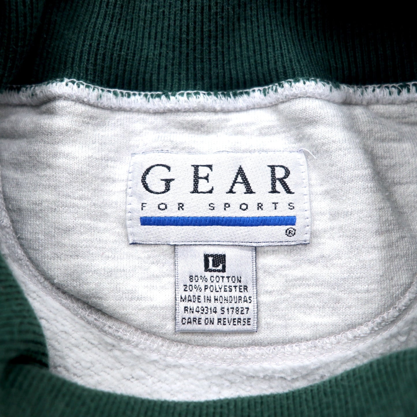 90年代 GEAR FOR SPORTS ハイネックスウェット L グレー コットン プリント 戦闘機 JOINT ENDEAVOR