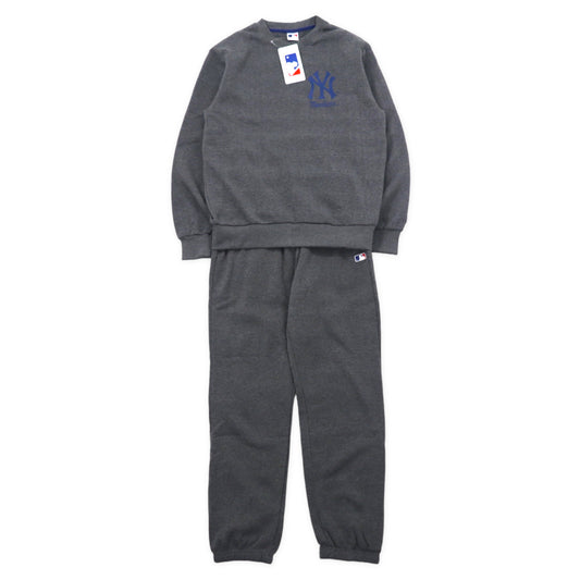 MAJOR LEAGUE BASEBALL MLB ニューヨーク ヤンキース スウェット セットアップ L グレー ポリエステル コットン New York Yankees ロゴプリント RELAXING WEAR 未使用品