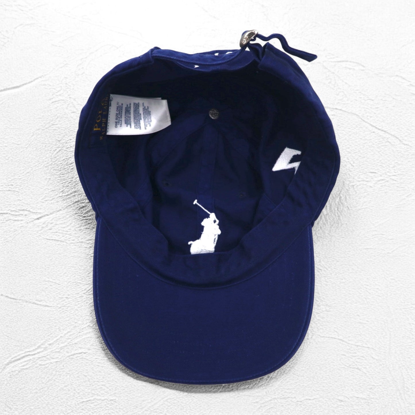 POLO RALPH LAUREN ビッグポニー 6パネルキャップ FREE ベルト ネイビー コットン
