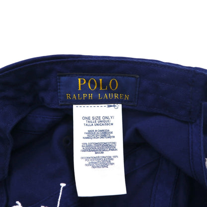 POLO RALPH LAUREN ビッグポニー 6パネルキャップ FREE ベルト ネイビー コットン