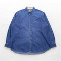 DOCKERS (Levi's) 90s Denim Button-Down Shirt, Size XL, Indigo Blue, Khakiware BASIC DENIM