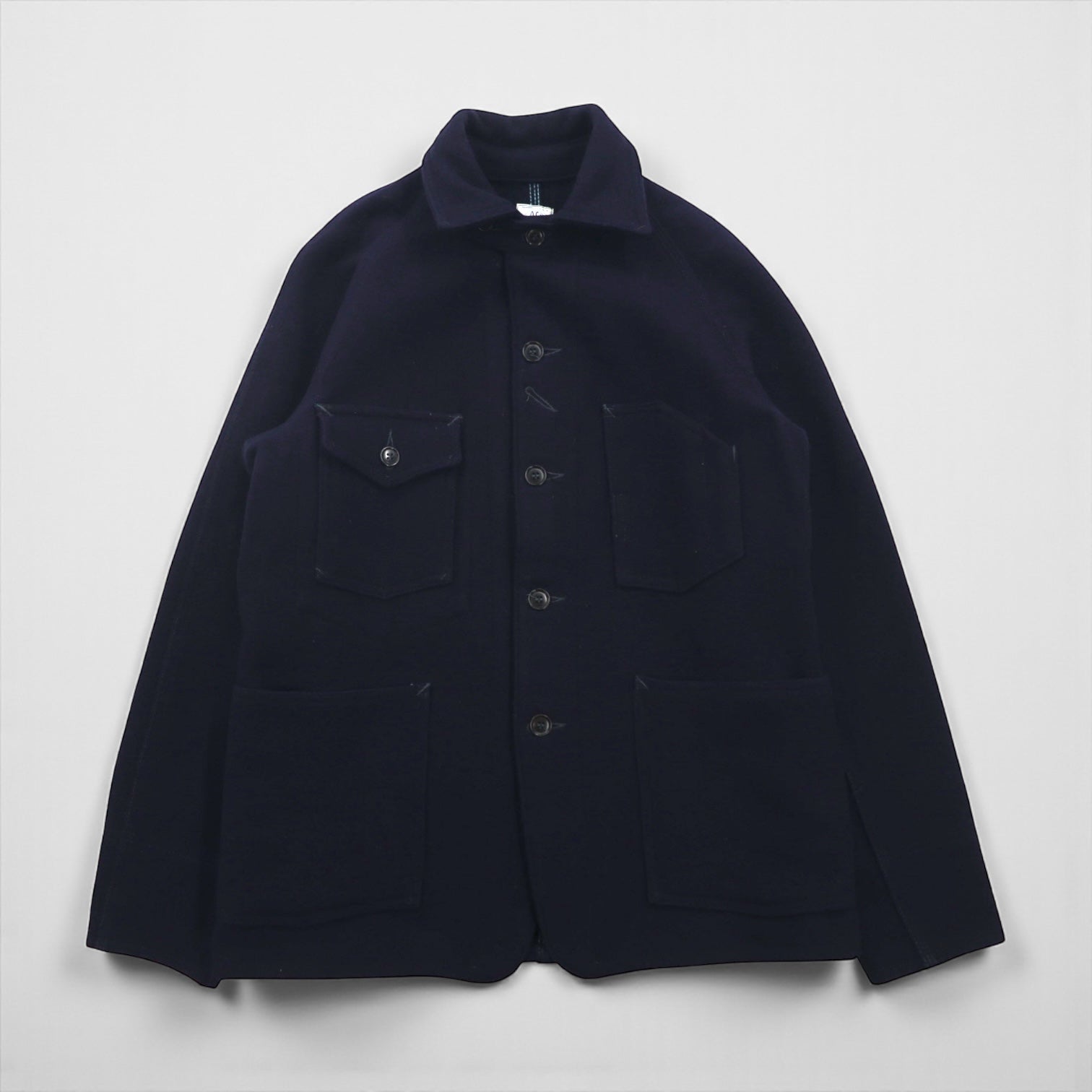POST OVERALLS (POST O'ALLS) USA-Made Wool Melton Coverall, Size Small, Navy Wool Work Jacket