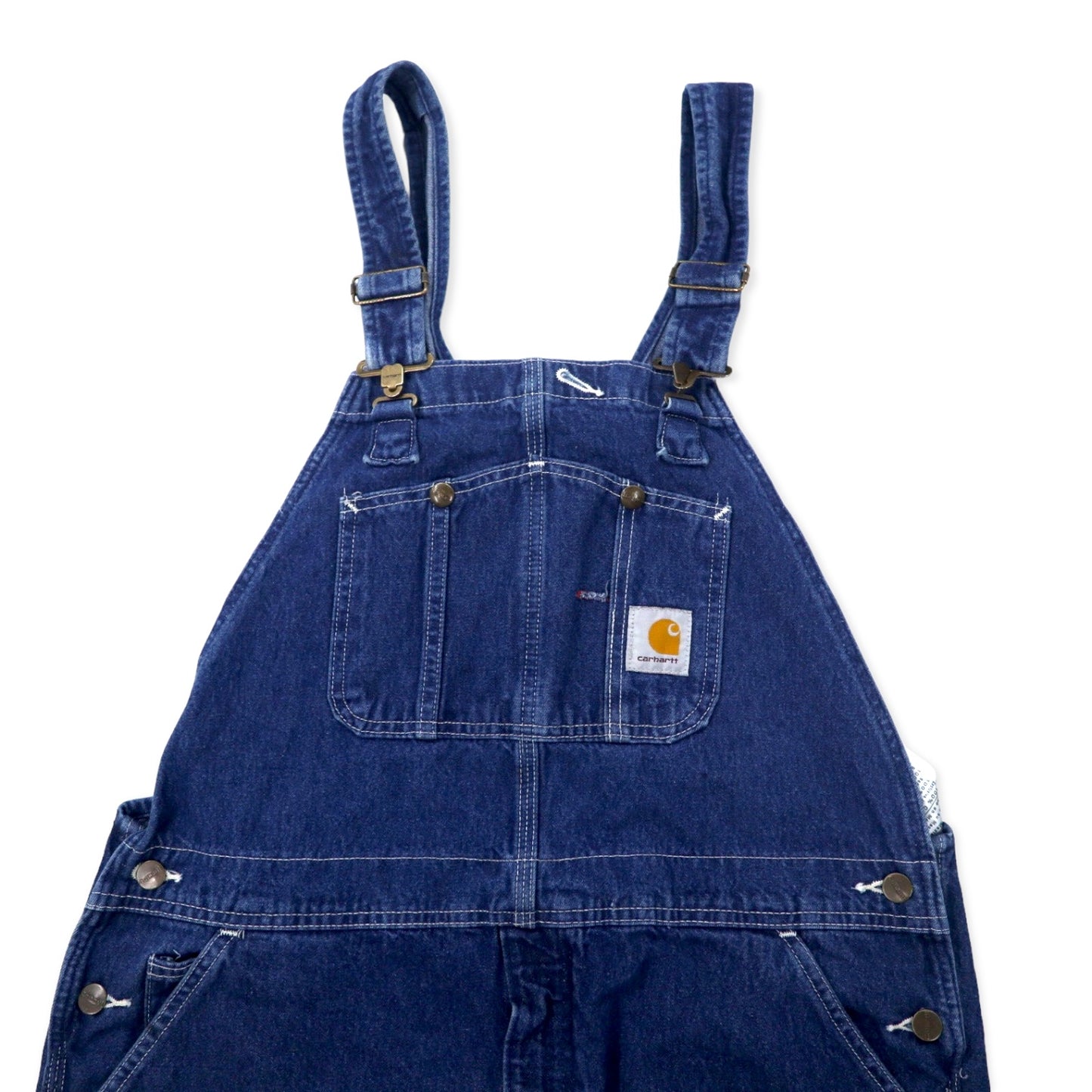 Carhartt ルーズフィット デニム オーバーオール 38 ブルー コットン WASHED DENIM BIB OVERALL R07-DST