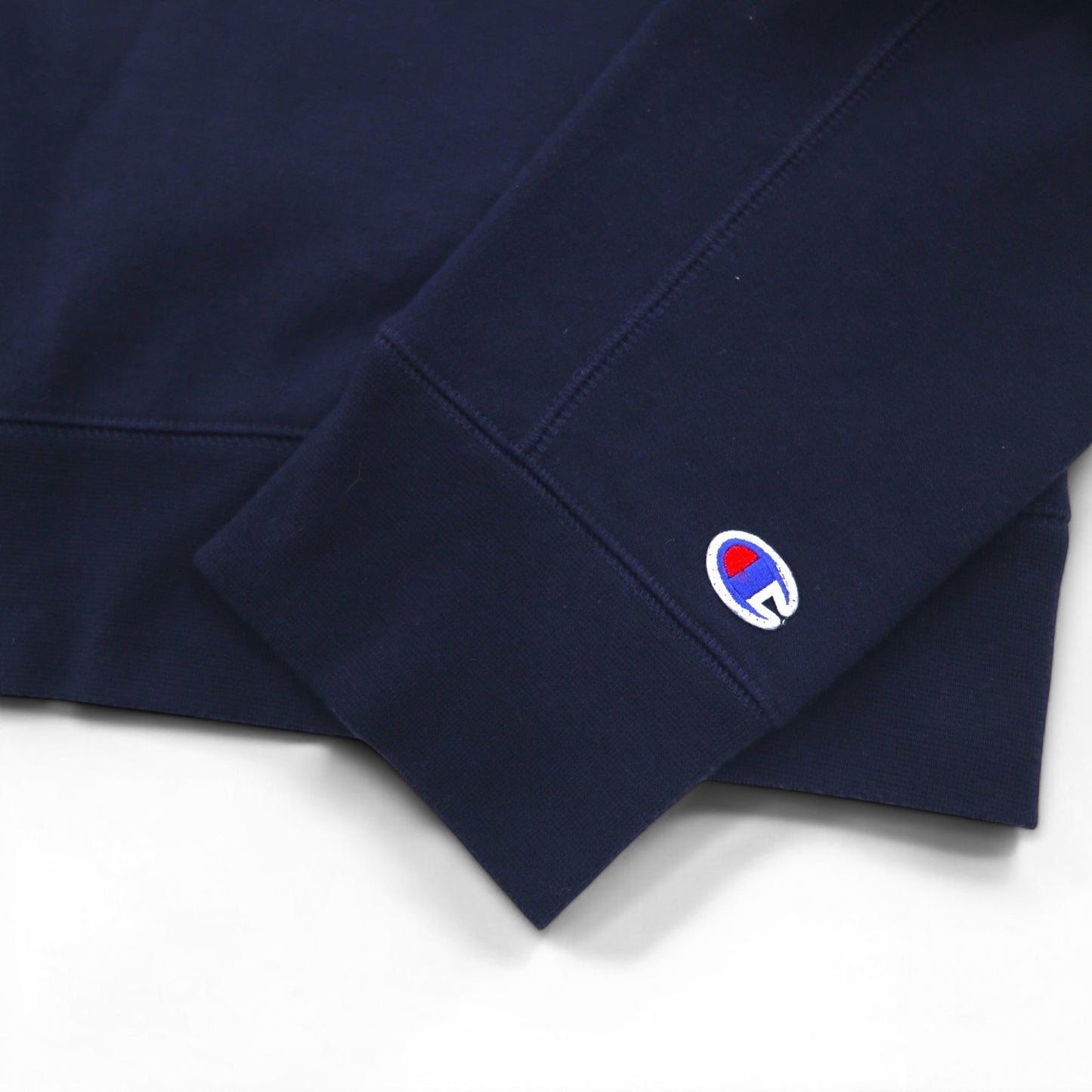 Champion elite 前V スウェット XL ネイビー コットン 裏起毛 スクリプトロゴ