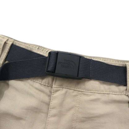 THE NORTH FACE アウトドア 2WAY コンバーチブル カーゴパンツ ショートパンツ M ベージュ ナイロン US規格 AJFB