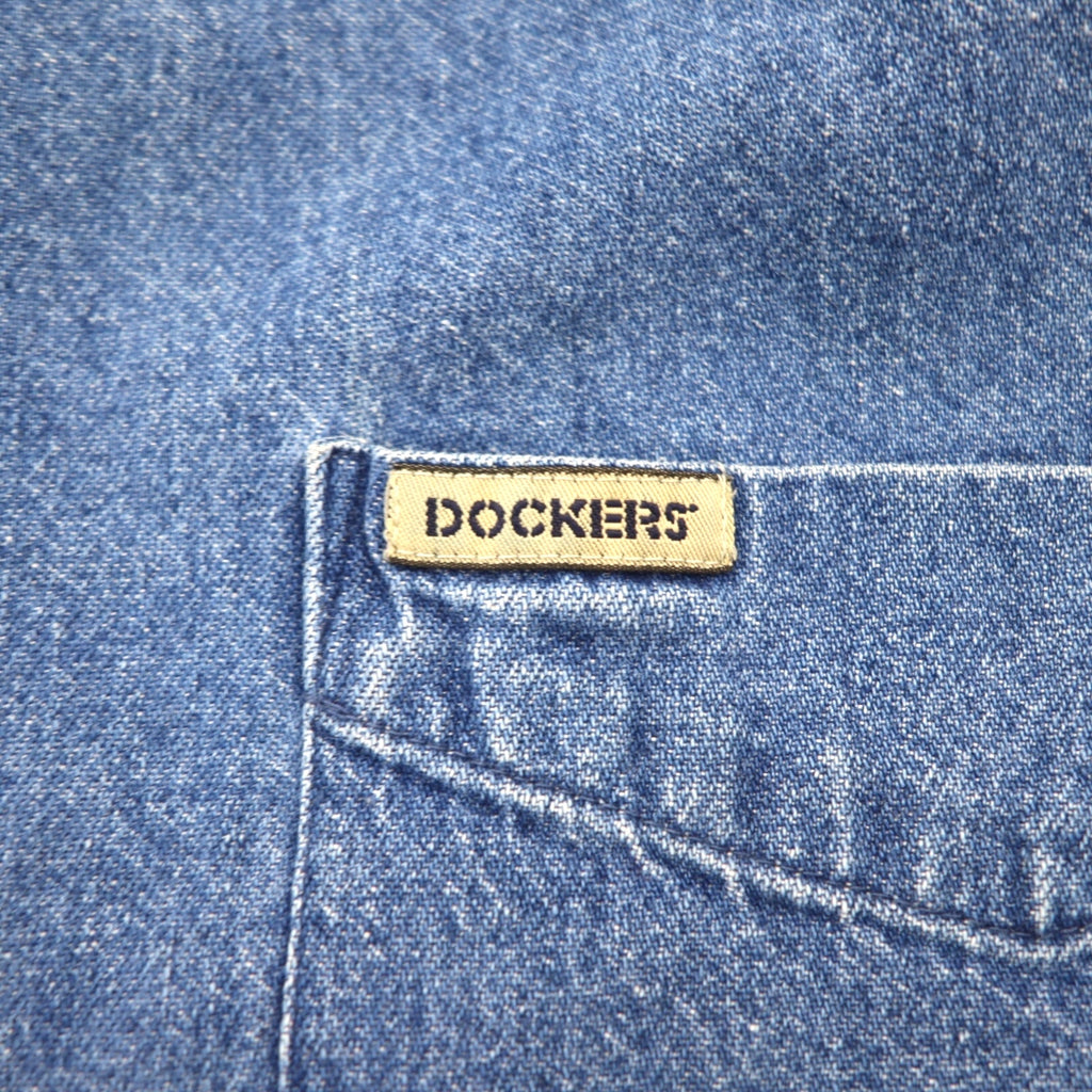 DOCKERS (Levi's) 90s Denim Button-Down Shirt, Size XL, Indigo Blue, Khakiware BASIC DENIM