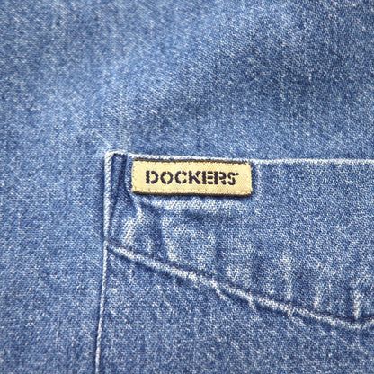 DOCKERS ( Levi's ) 90年代 デニム ボタンダウンシャツ XL インディゴ ブルー Khakiware BASIC DENIM