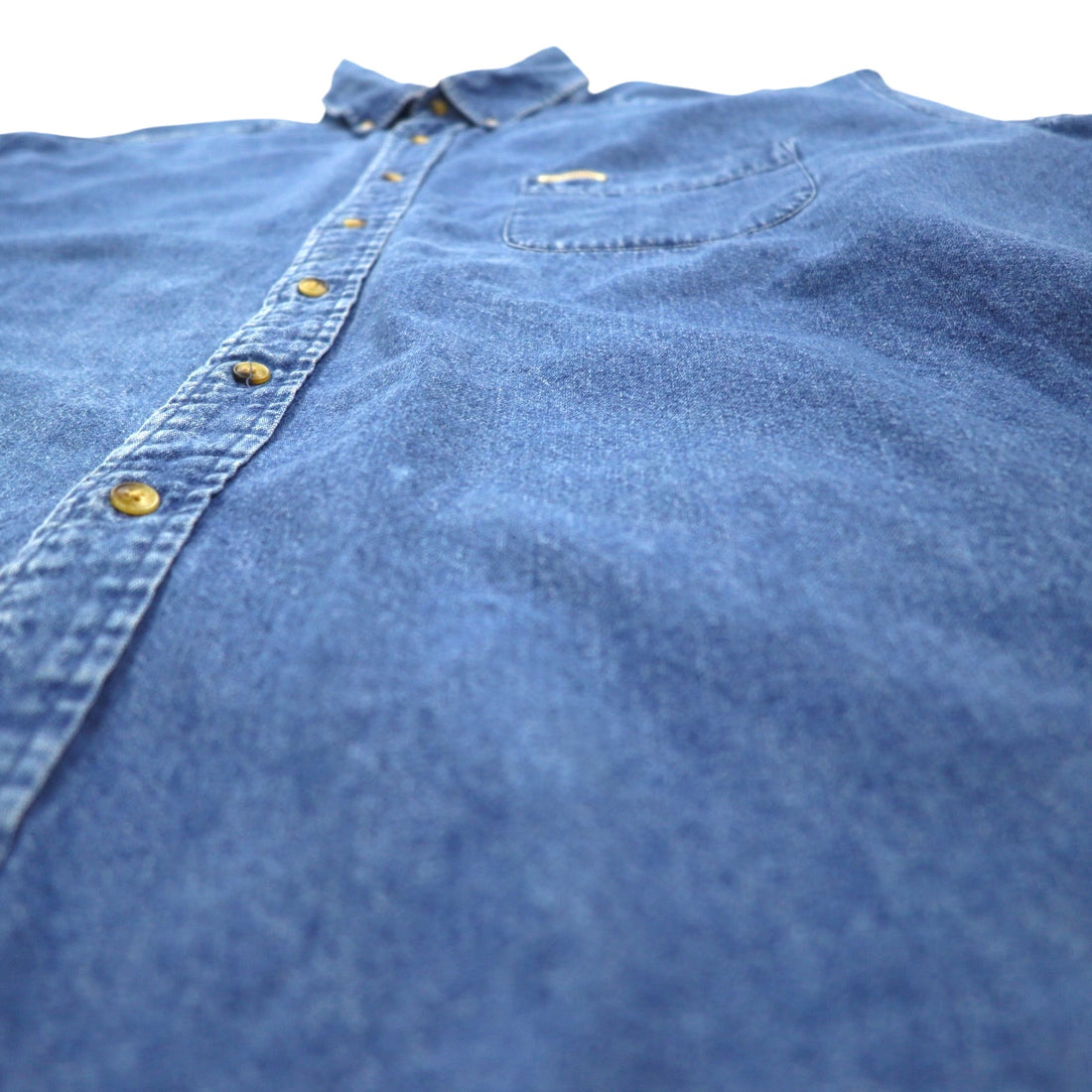 DOCKERS (Levi's) 90s Denim Button-Down Shirt, Size XL, Indigo Blue, Khakiware BASIC DENIM