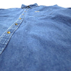 DOCKERS (Levi's) 90s Denim Button-Down Shirt, Size XL, Indigo Blue, Khakiware BASIC DENIM