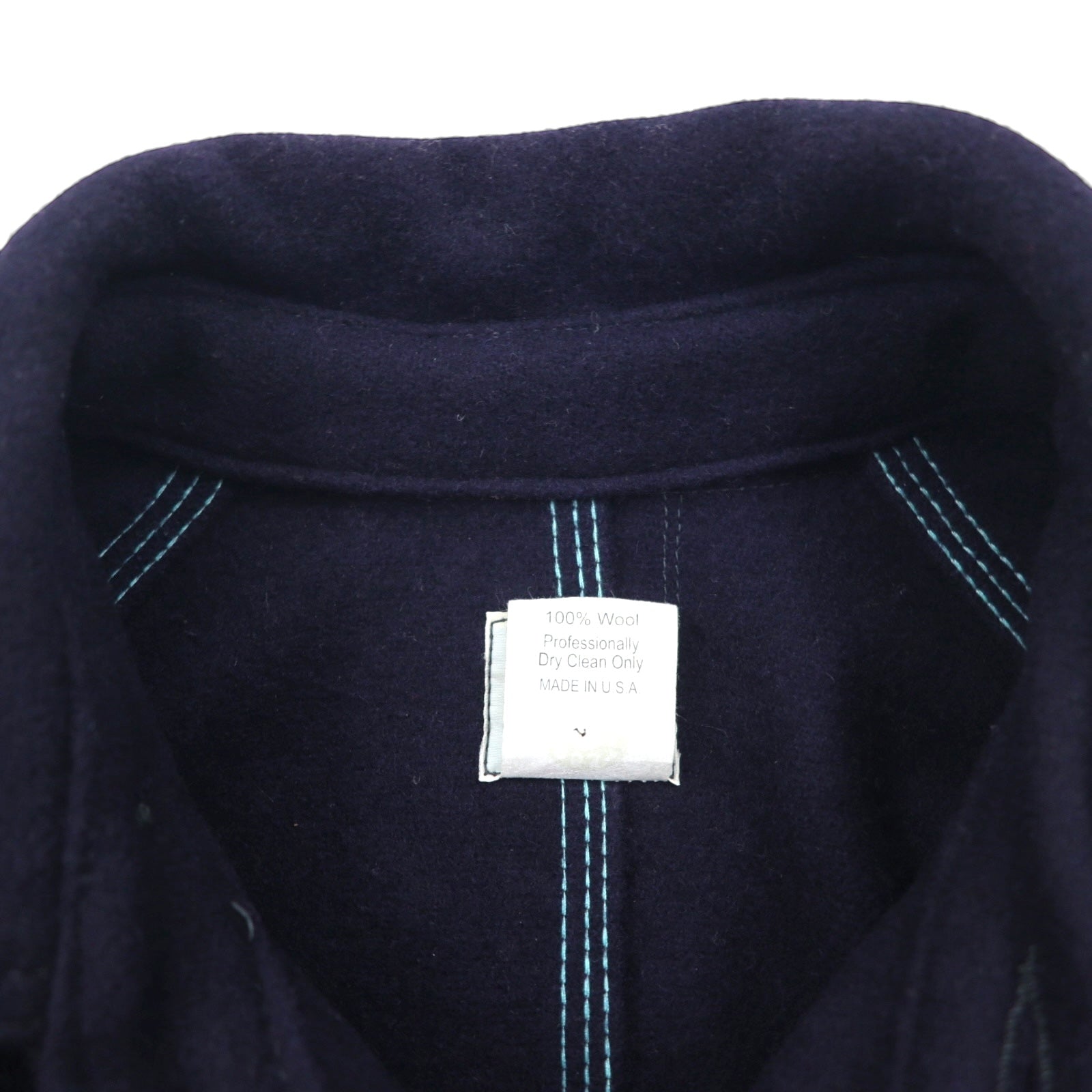 POST OVERALLS (POST O'ALLS) USA-Made Wool Melton Coverall, Size Small, Navy Wool Work Jacket