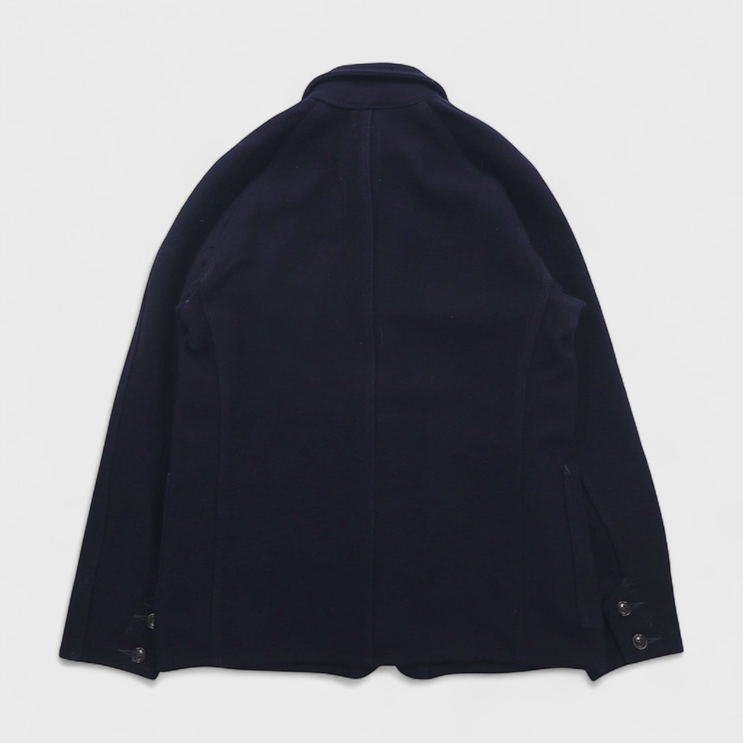 POST OVERALLS (POST O'ALLS) USA-Made Wool Melton Coverall, Size Small, Navy Wool Work Jacket