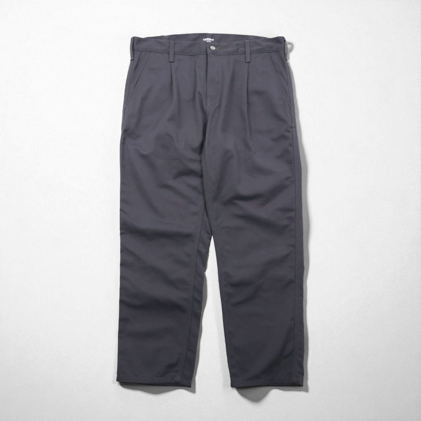carhartt WIP タック チノパンツ ワークパンツ L グレー ポリエステル ABBOTT PANT I025813 プリーツ
