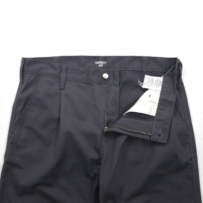 carhartt WIP タック チノパンツ ワークパンツ L グレー ポリエステル ABBOTT PANT I025813 プリーツ