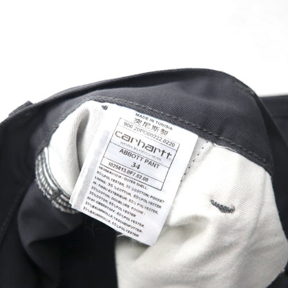 carhartt WIP タック チノパンツ ワークパンツ L グレー ポリエステル ABBOTT PANT I025813 プリーツ
