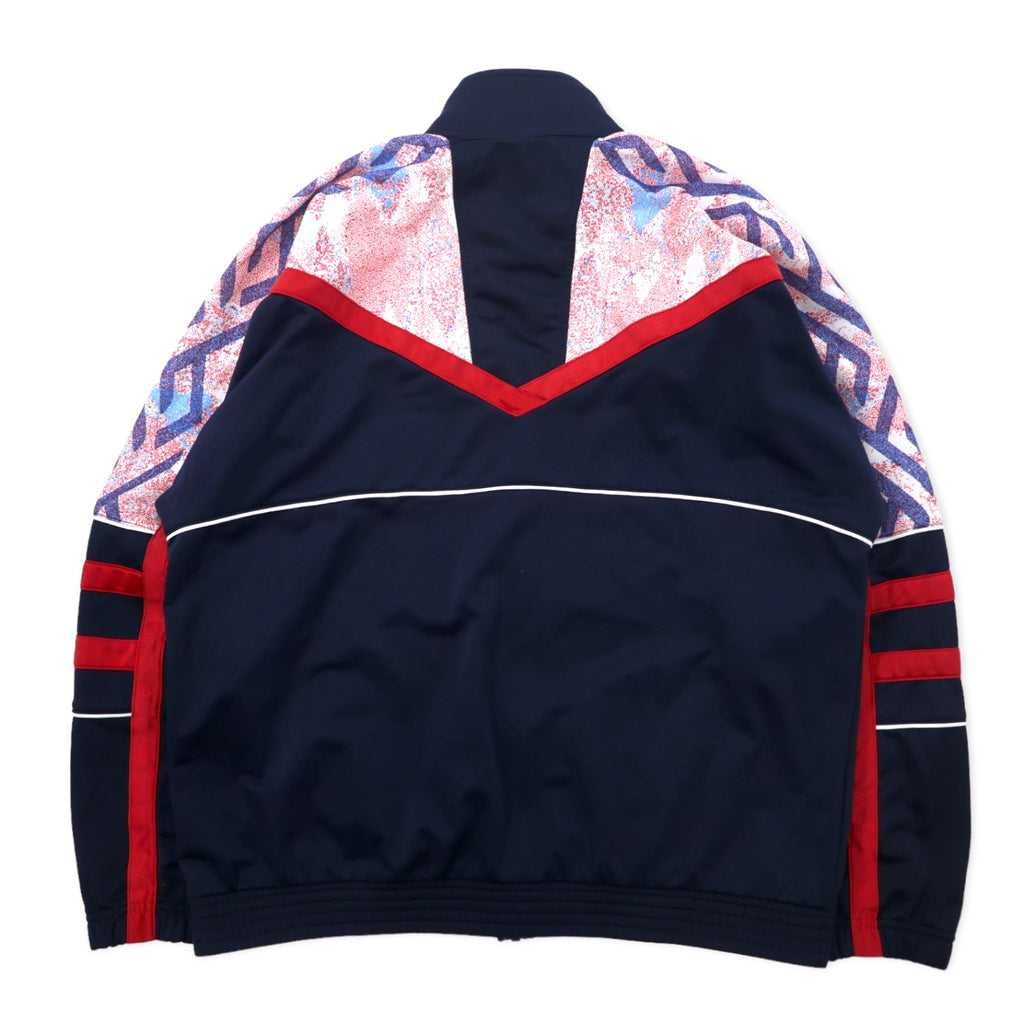 Sergio Tacchini Made in Italy 90s Track Jacket Jersey Size 52 Navy Polyester