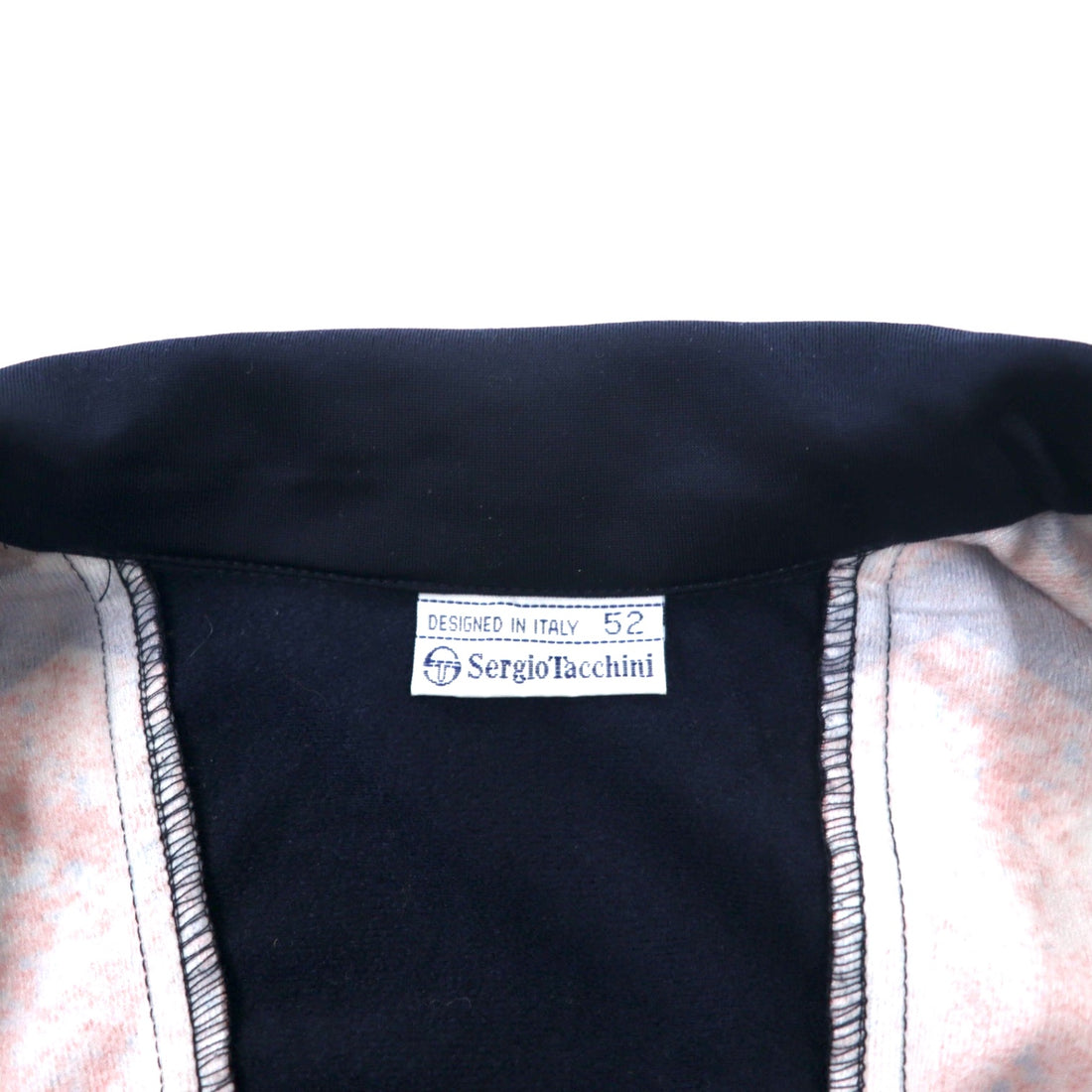 Sergio Tacchini Made in Italy 90s Track Jacket Jersey Size 52 Navy Polyester