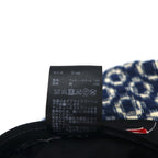 Leh Antique Fabric Bucket Hat FREE Navy Jacquard All-over Pattern