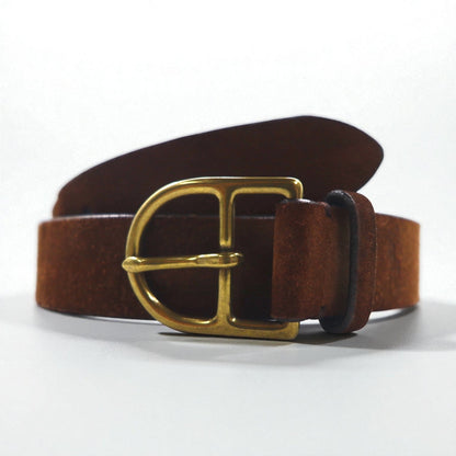 Polo Ralph Lauren スエード ベルト イタリアンレザー ブラウン ゴールド バックル 1326