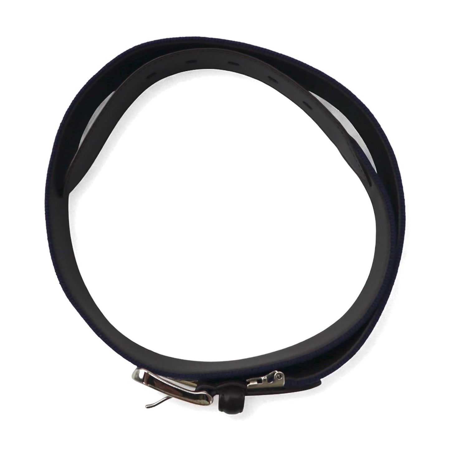 VAN -JAC- IVY アイビー テープベルト ネイビー ストレッチ メッシュ PUレザー