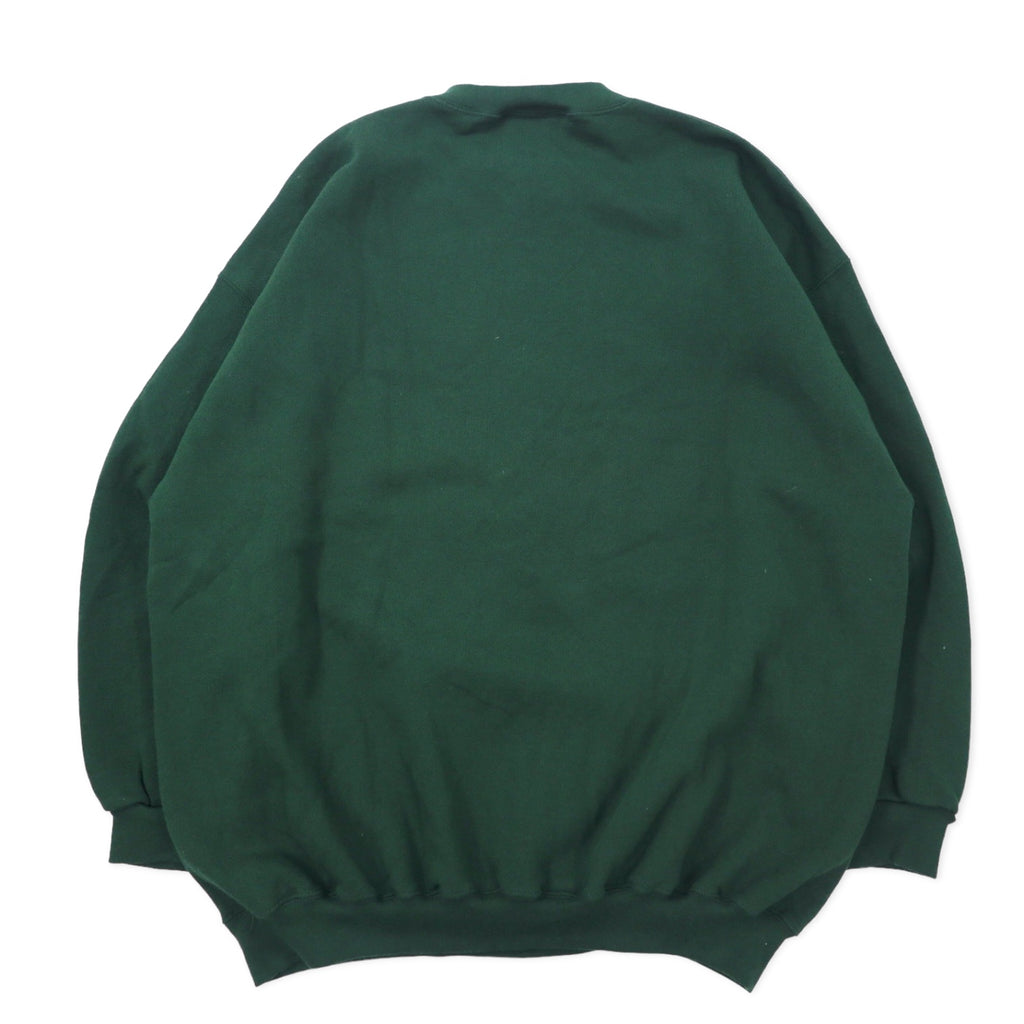 Made in USA 90s TULTEX NFL embroidered sweatshirt 2XL green cotton brushed lining GREEN BAY PACKERS big size