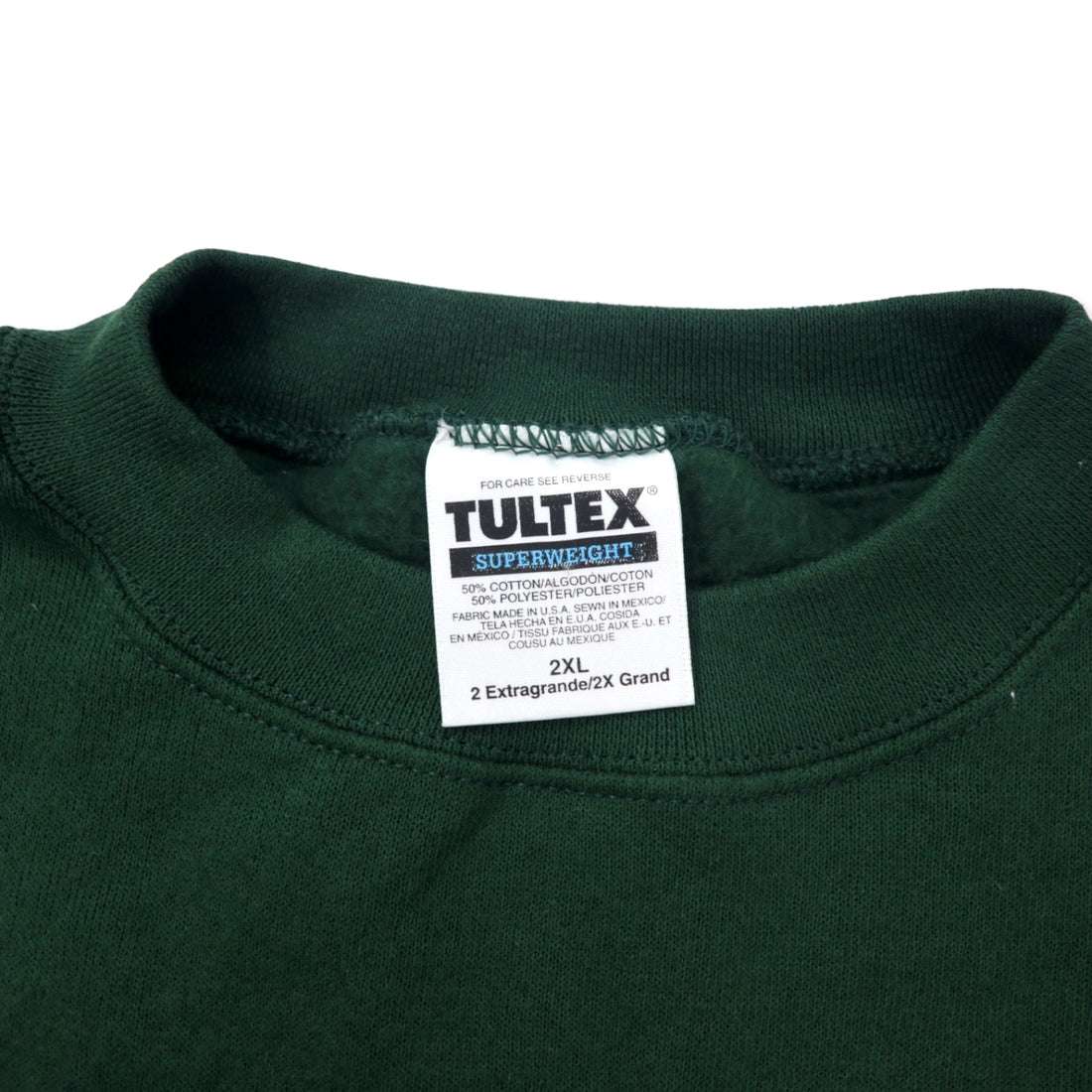 Made in USA 90s TULTEX NFL embroidered sweatshirt 2XL green cotton brushed lining GREEN BAY PACKERS big size
