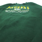 Made in USA 90s TULTEX NFL embroidered sweatshirt 2XL green cotton brushed lining GREEN BAY PACKERS big size