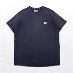 Carhartt ポケット Tシャツ ポケT XL ネイビー Force Relaxed Fit Midweight Short Sleeve Pocket T-Shirt 104616