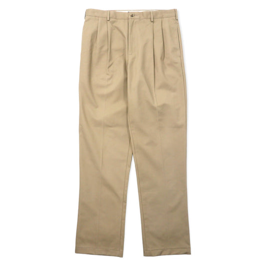 日本然リトテ-古着オンライン-LANDS' END 2タック チノパンツ スラックスパンツ 34 ベージュ コットン TRADITIONAL FIT 427855-LANDS' END 2 Tuck Chino Pants Slacks Pants 34 Beige Cotton TRADITIONAL FIT 427855