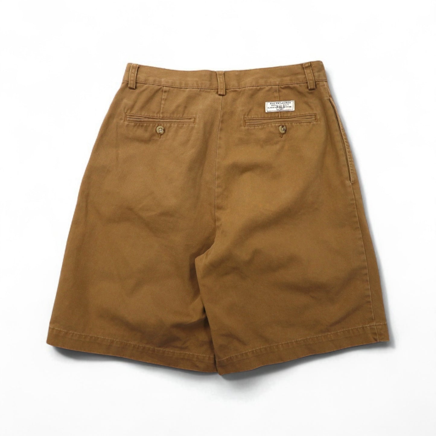 Polo by Ralph Lauren 90年代 TYLER SHORT ポロチノ 2タック ショート チノパンツ M ベージュ コットン