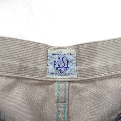 POST OVERALLS ( POST O’ALLS ) USA製 コーデュロイ チノパンツ ワークパンツ M ベージュ TALONジップ 5ポケット