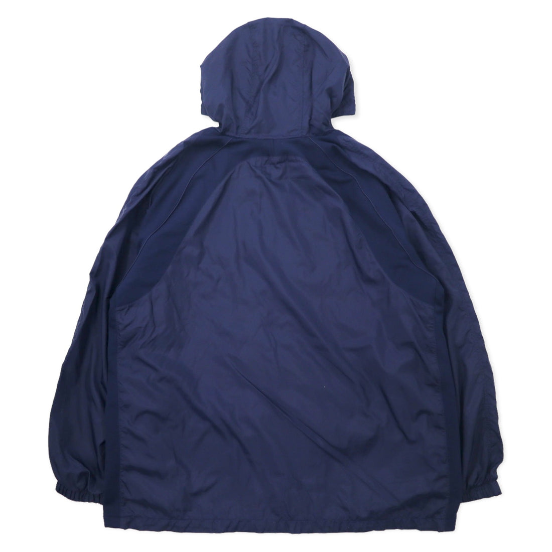 NIKE 90s Shell Parka Nylon Jacket XL Navy Swoosh Logo Embroidered Silver Tag Big Size