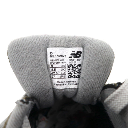 new balance 373 スエード スニーカー 27cm カーキ メッシュ ML373MN2