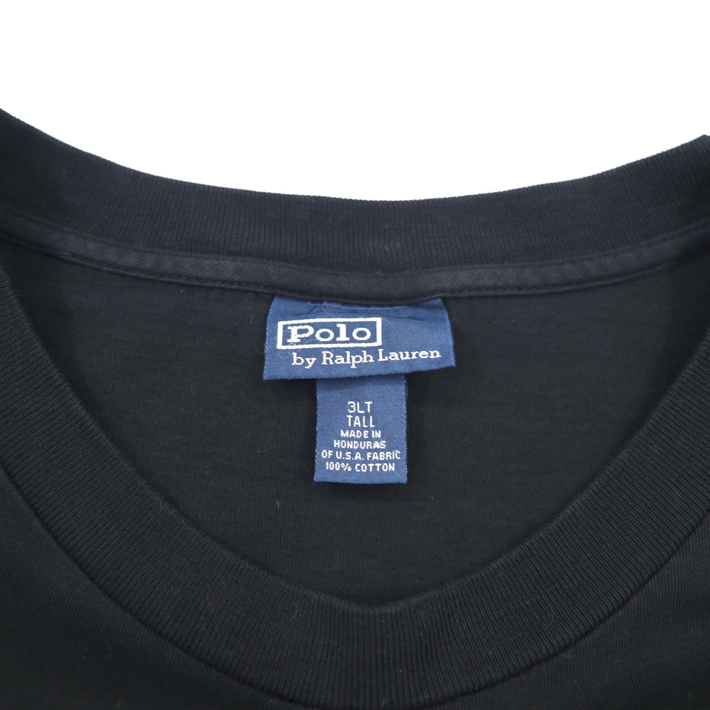 Polo by Ralph Lauren 90年代 ポケット Tシャツ ポケT 3XL TALL ブラック スモールポニー刺繍 ホンジュラス製