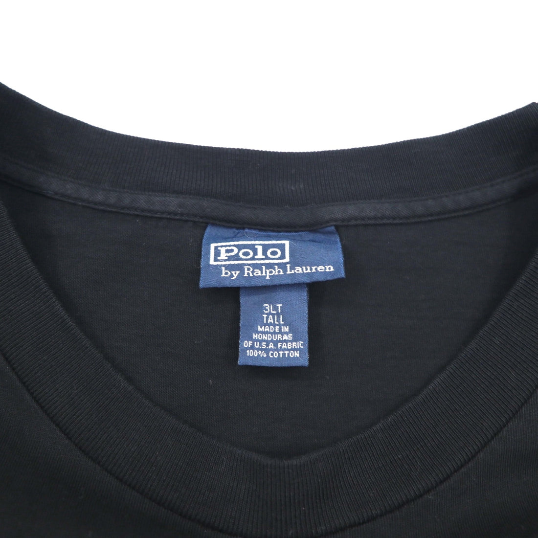 Polo by Ralph Lauren 90年代 ポケット Tシャツ ポケT 3XL TALL ブラック スモールポニー刺繍 ホンジュラス製
