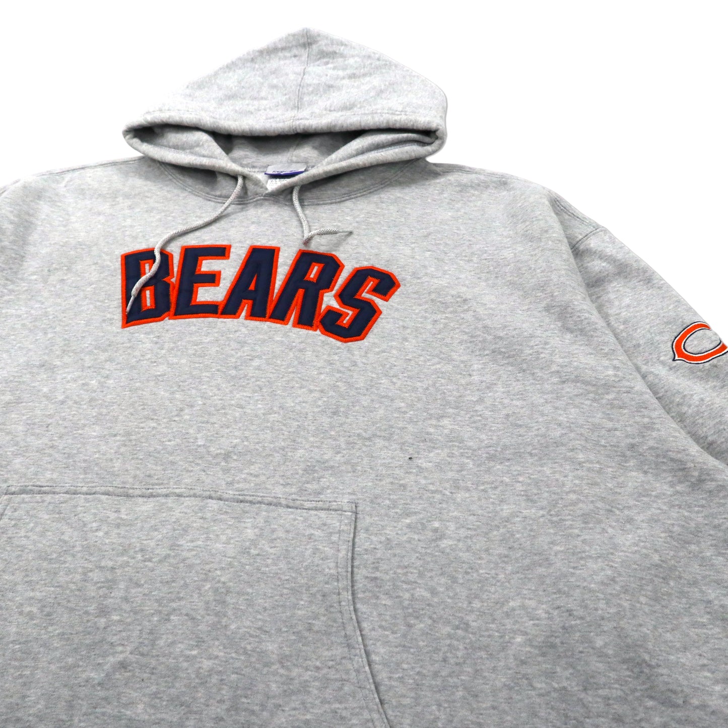 Reebok NFL Chicago Bears ビッグサイズ フットボールパーカー 4XL グレー コットン 裏起毛