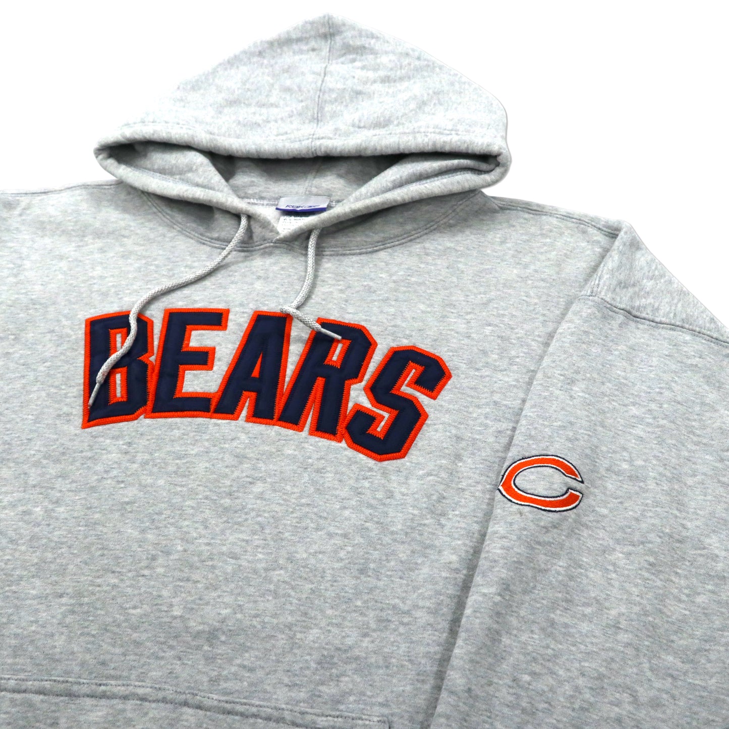 Reebok NFL Chicago Bears ビッグサイズ フットボールパーカー 4XL グレー コットン 裏起毛